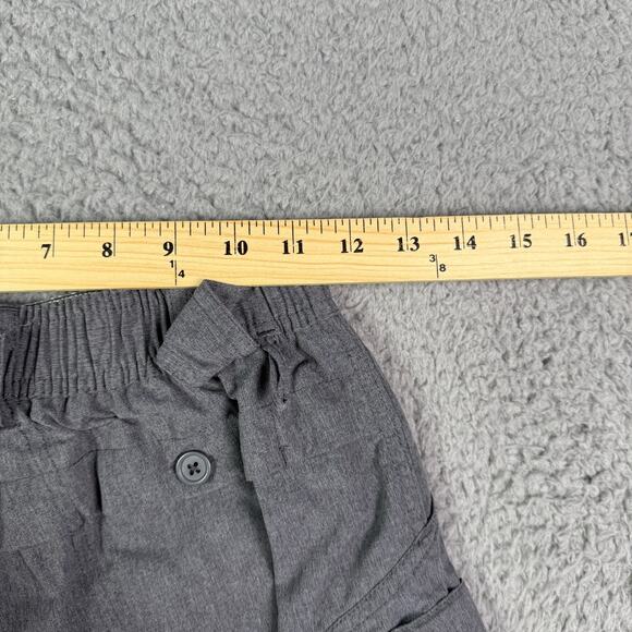 Aftco Shorts Mens 28 Gray Cargo Pockets 7.5" Fishing Hybrid Nylon M01 - Picture 6 of 8